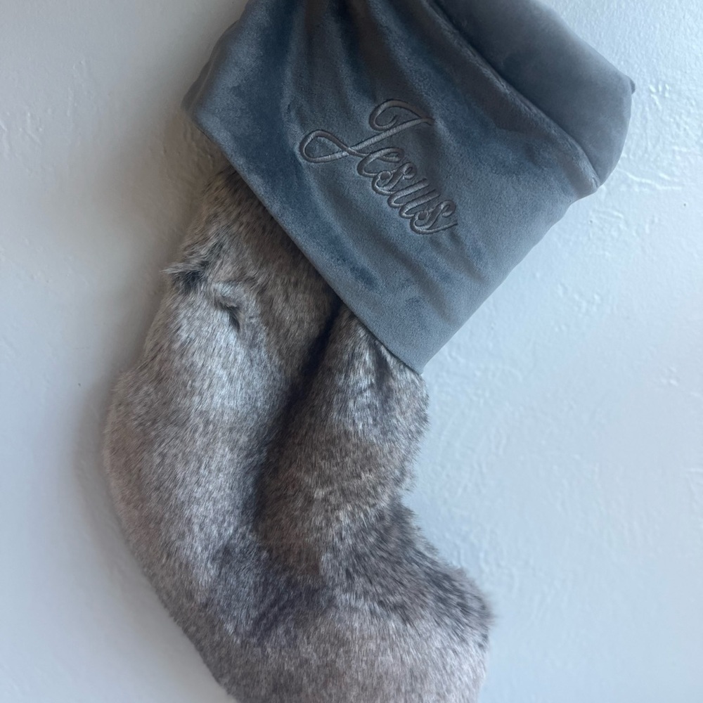 RH Restoration Hardware Faux Fur Stocking
New without tag.